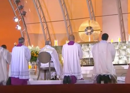Heretics Don't Believe in The Eucharist But Francis Can't Kneel